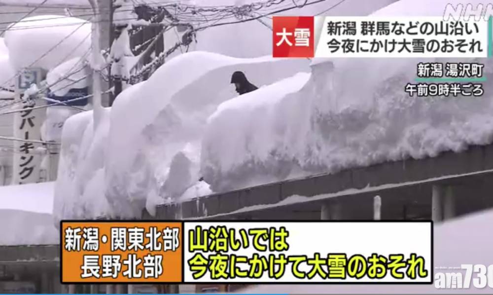  【雪災】日本暴雪最少5死 除雪釀事故