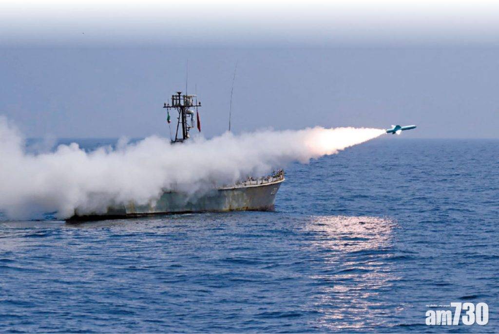 局勢升溫 伊朗連日軍演 美軍關注 導彈落點僅距商船32公里