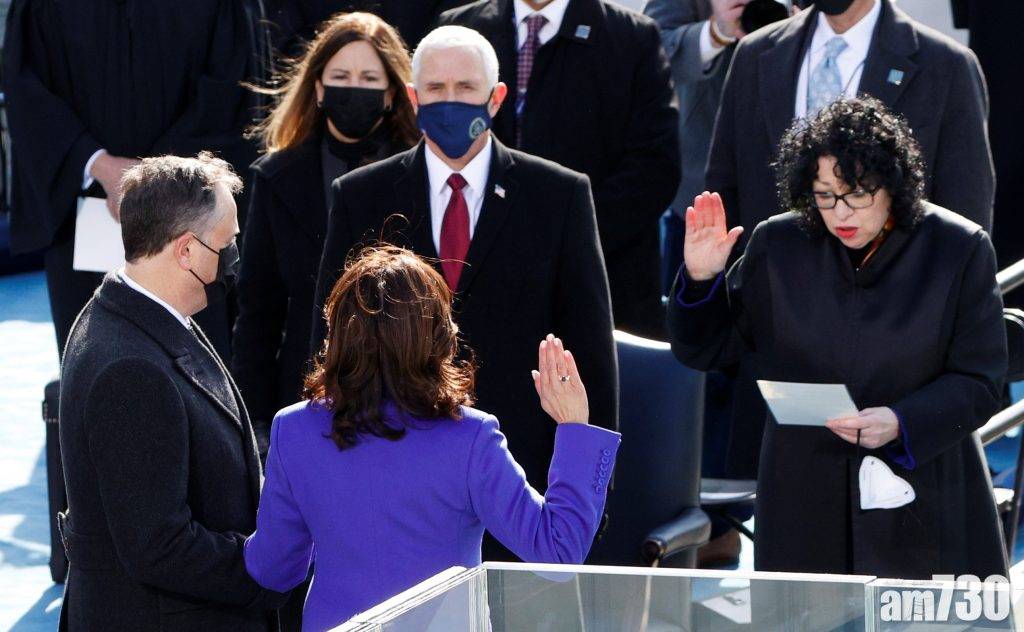  【拜登就職】賀錦麗宣誓就職 成美國首位女副總統