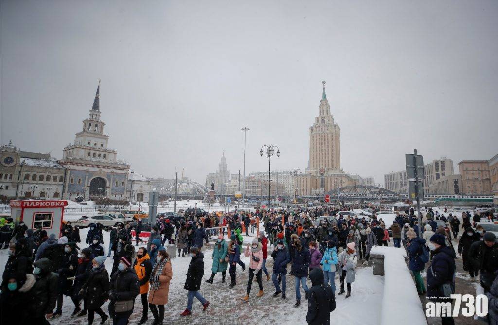 俄羅斯多個城市示威要求釋放納瓦爾尼 逾3000人被捕