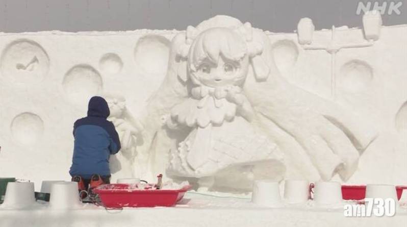  北海道札幌雪祭改網上舉辦 首3座雪雕完工