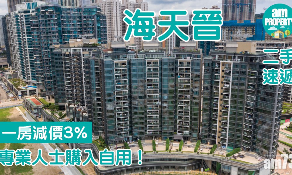 二手速遞｜海天晉一房減價3% 專業人士購入自用