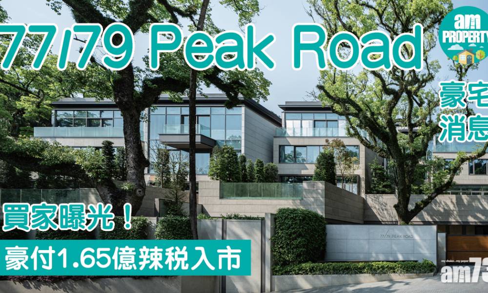  豪宅消息｜77/79 Peak Road買家豪付1.65億辣稅入市