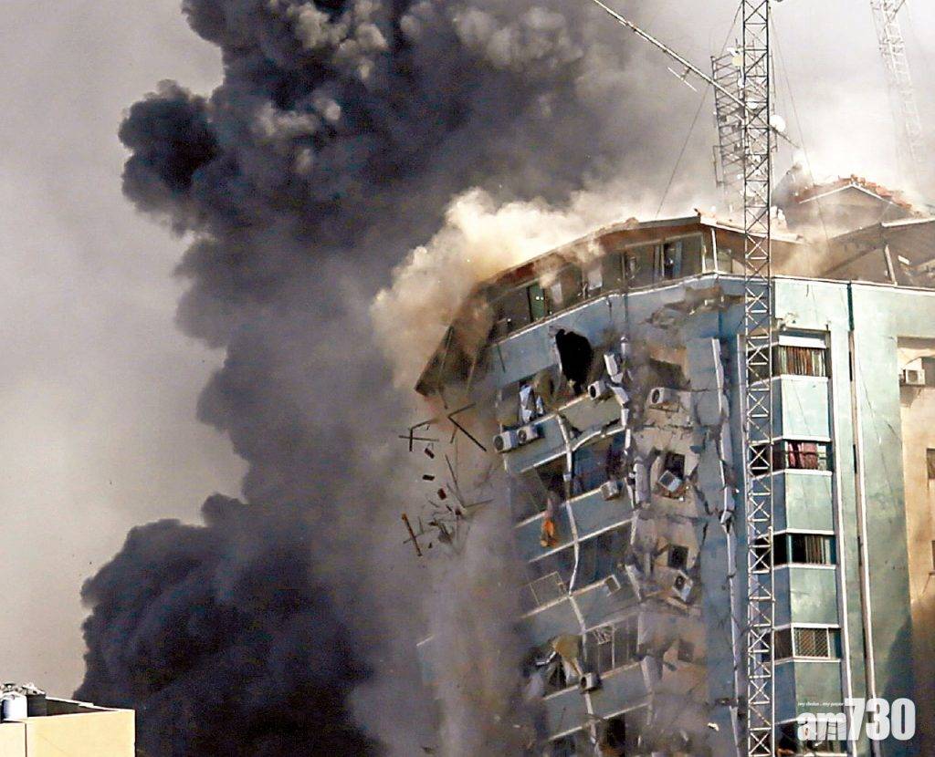  以巴衝突 記者住客慌忙逃命 以軍炸傳媒大樓遭抨擊