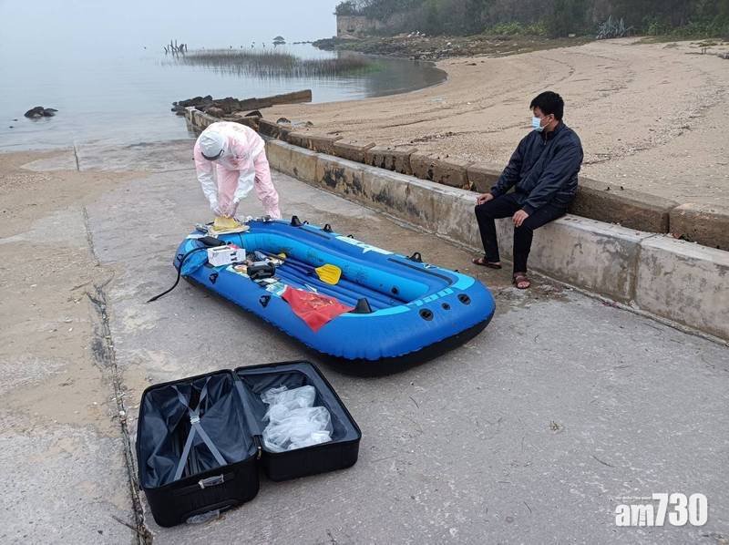 5日第2宗偷渡 陸男淘橡皮艇划到金門