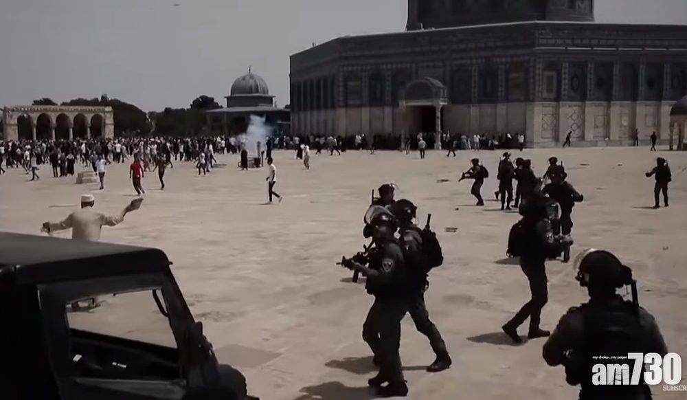  以巴衝突｜以色列警方和巴勒斯坦民眾再在阿克薩清真寺爆發衝突(有片)