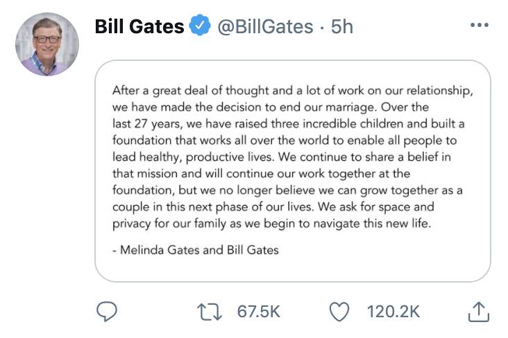  【蓋茨離婚】結婚27年 無簽婚前協議 梅琳達或成女首富 但分身家難過貝佐斯