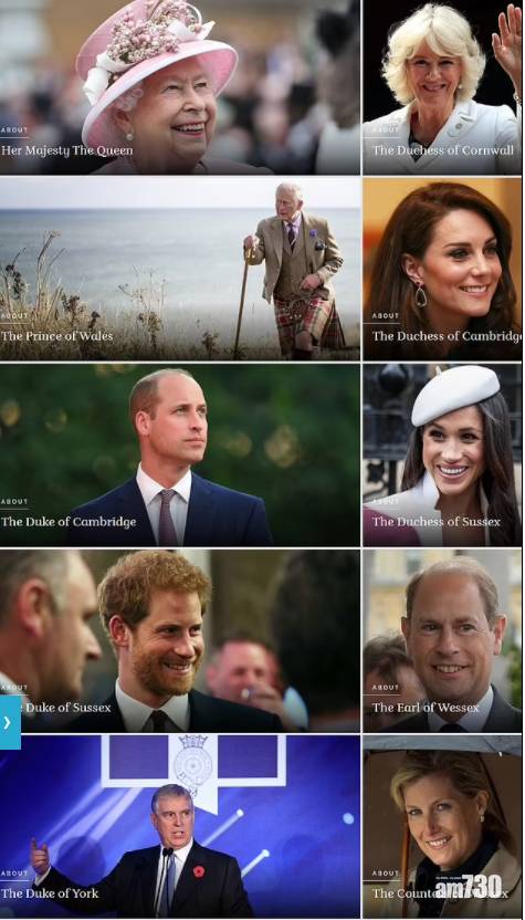 王室恩怨｜英王室網頁更新  亨利夫婦「降級」相片後過愛德華夫婦