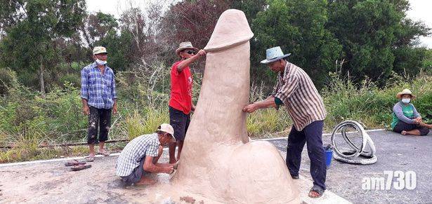 泰國村民建巨型陽具雕像求雨 儀式後2日天降甘霖