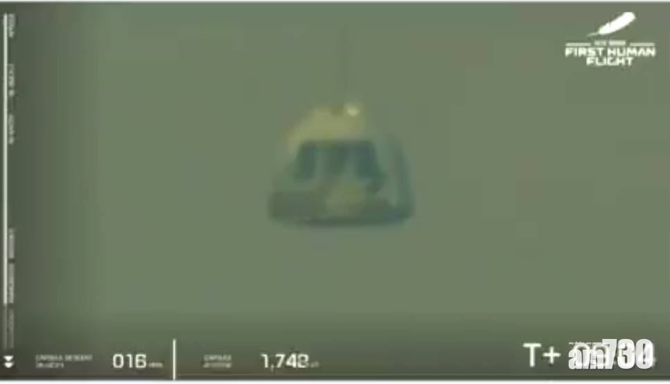 太空旅遊｜全球首富貝索斯坐火箭到太空安全著陸