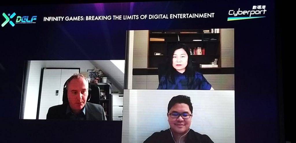  Meta(美股代號：FB）遊戲行業大中華區總監趙倩（右上）認為，網絡用戶玩電子遊戲，目的不只從遊戲中娛樂自己，還包括觀賞及社交功能。