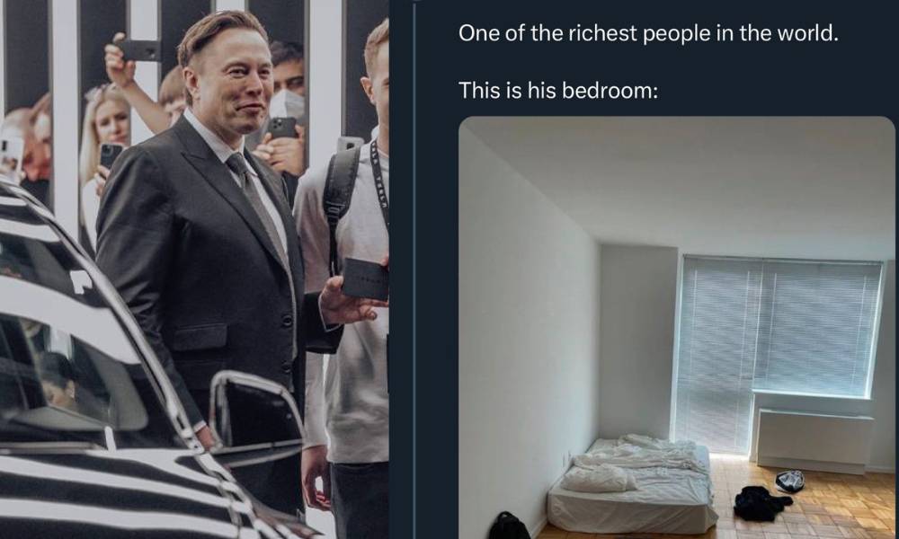 網傳Tesla馬斯克睡房 超級富豪間房得張床褥？ 本尊親回：我仲瞓過朋友⋯