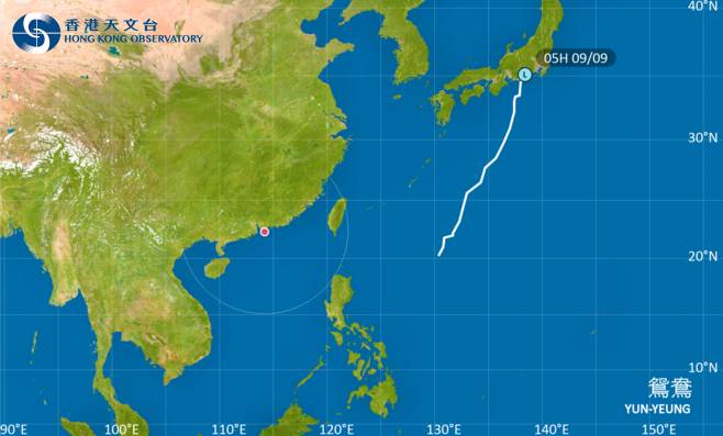 颱風鴛鴦｜路徑圖、風力預測及天文台最新消息