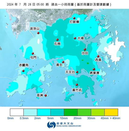 天文台最新暴雨消息｜黃雨警告現正生效！