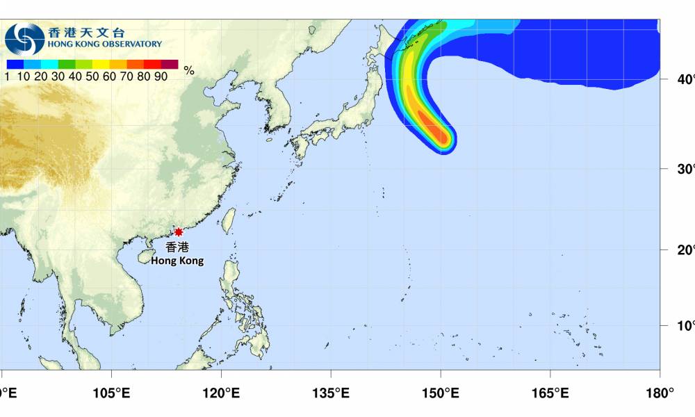 颱風山神｜路徑圖、風力預測及天文台最新消息