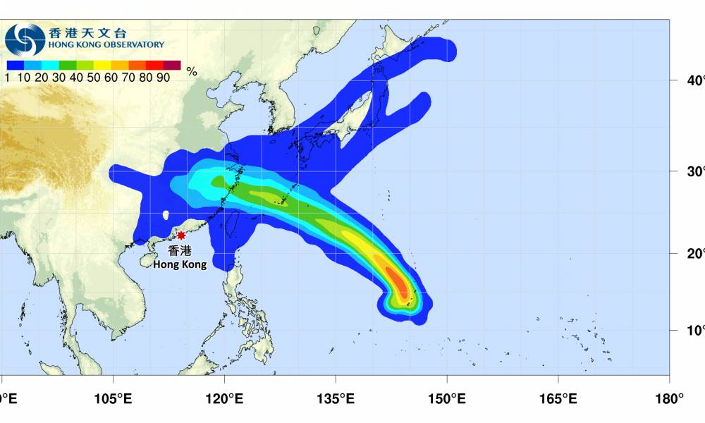 颱風普拉桑｜路徑圖、風力預測及天文台最新消息