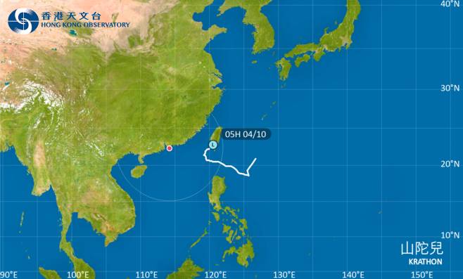 颱風山陀兒｜路徑圖、風力預測及天文台最新消息