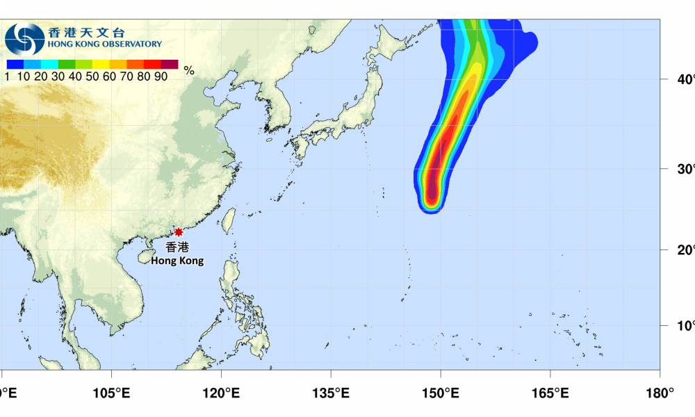 颱風百里嘉｜路徑圖、風力預測及天文台最新消息