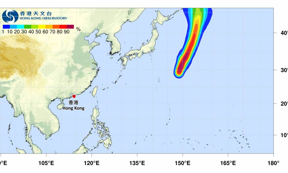 颱風百里嘉｜路徑圖、風力預測及天文台最新消息