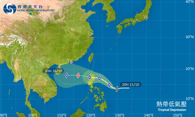 颱風熱帶低氣壓｜路徑圖、風力預測及天文台最新消息