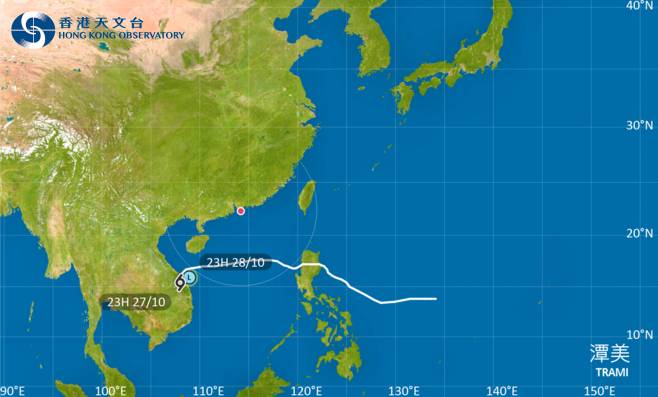 外遊注意！颱風潭美影響越南 最新路徑圖/航班資訊/旅遊保險一文睇