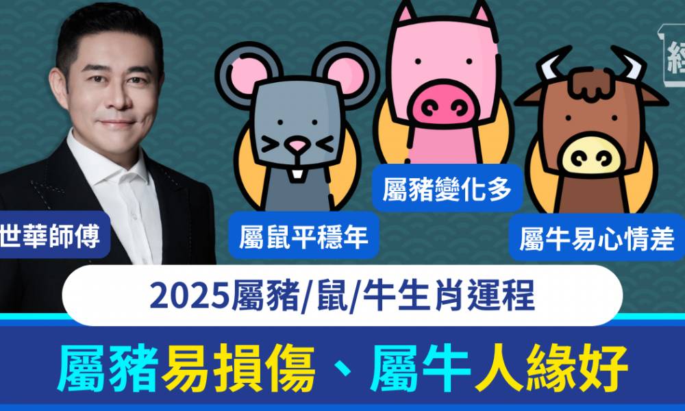 屬豬/鼠/牛生肖運程2025｜蛇年屬豬易損傷、屬牛人緣好