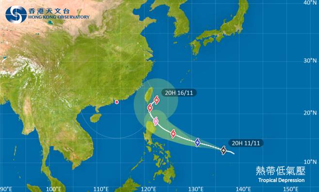 颱風熱帶低氣壓｜路徑圖風力預測及天文台最新消息