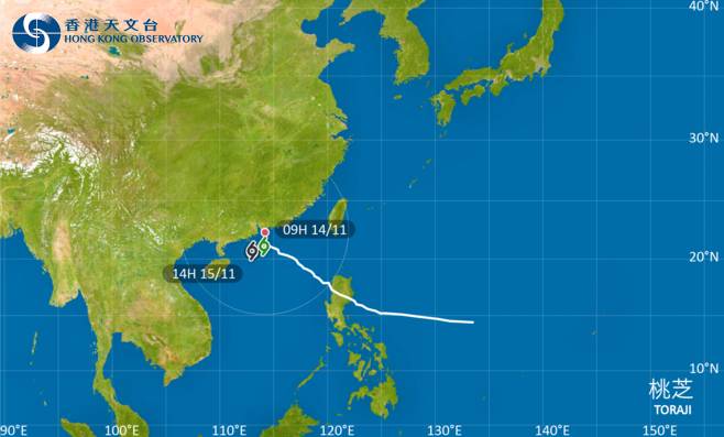 颱風桃芝｜八號東北烈風或暴風信號現正生效