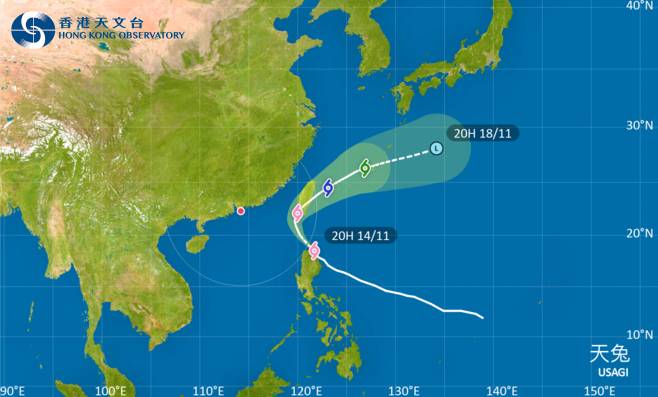 颱風天兔｜路徑圖風力預測及天文台最新消息