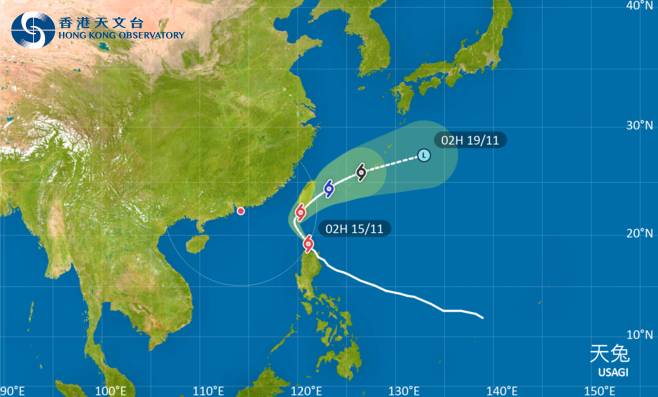 颱風天兔｜路徑圖風力預測及天文台最新消息