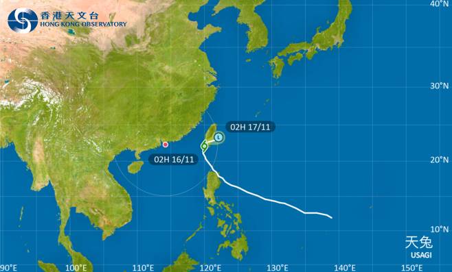 颱風天兔｜路徑圖風力預測及天文台最新消息