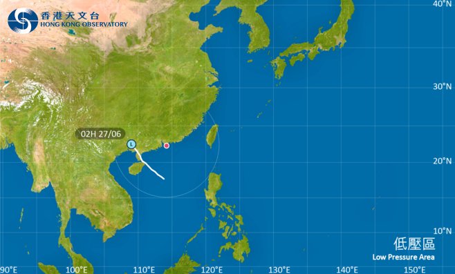 颱風低壓區｜路徑圖風力預測及天文台最新消息