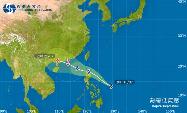 颱風熱帶低氣壓｜路徑圖風力預測及天文台最新消息