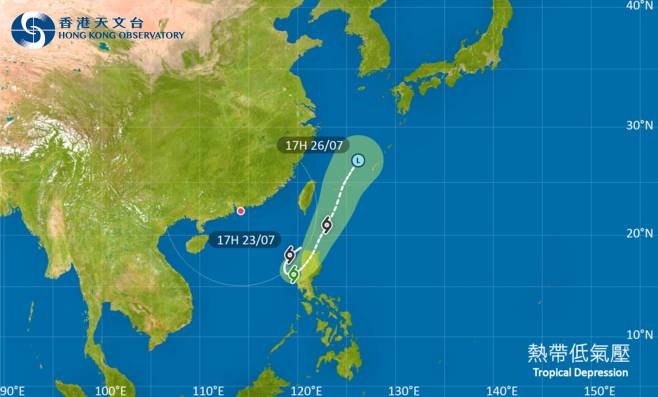 颱風熱帶低氣壓｜路徑圖風力預測及天文台最新消息