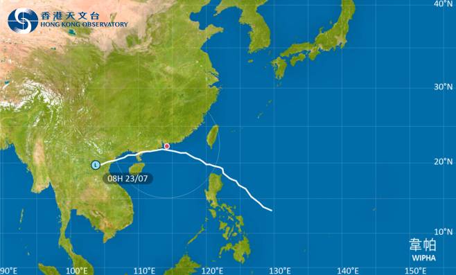 颱風韋帕｜路徑圖風力預測及天文台最新消息