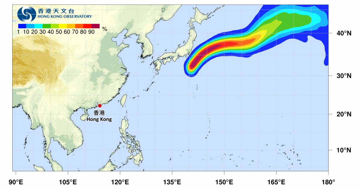 颱風熱帶低氣壓｜路徑圖風力預測及天文台最新消息