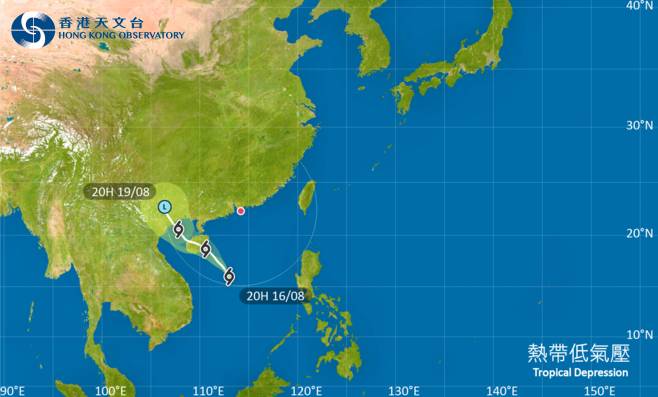 颱風熱帶低氣壓｜路徑圖風力預測及天文台最新消息