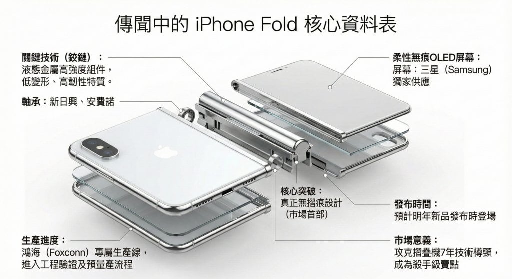 【技術突破】傳iphone fold達真正無摺痕 (圖片來源:資料圖片)