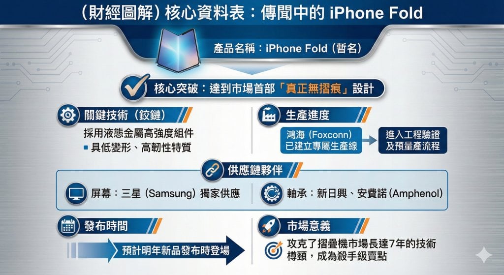 【技術突破】傳iphone fold達真正無摺痕 (圖片來源:資料圖片)