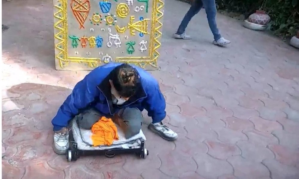 印度乞丐 痲瘋男 (圖片來源:x.com)