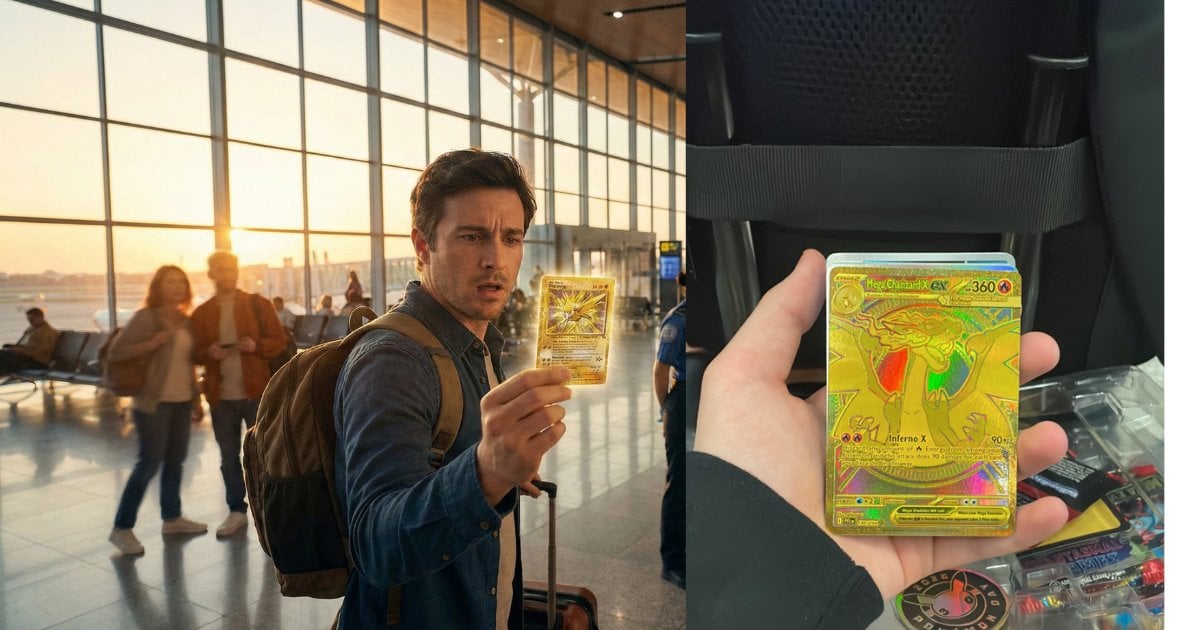 旅客機場隨手抽中「黃金噴火龍」價值衝 $7800！身無卡套網民急獻計：一個方法即保平安