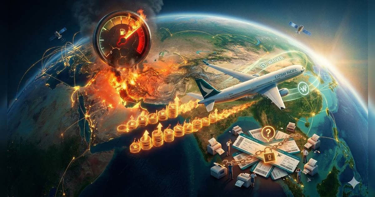 中東戰火辣㷫油價！國泰 (0293) 兩周兩度大加燃油附加費 拆旅行社「出唔切票」質疑與內地線豁免之謎