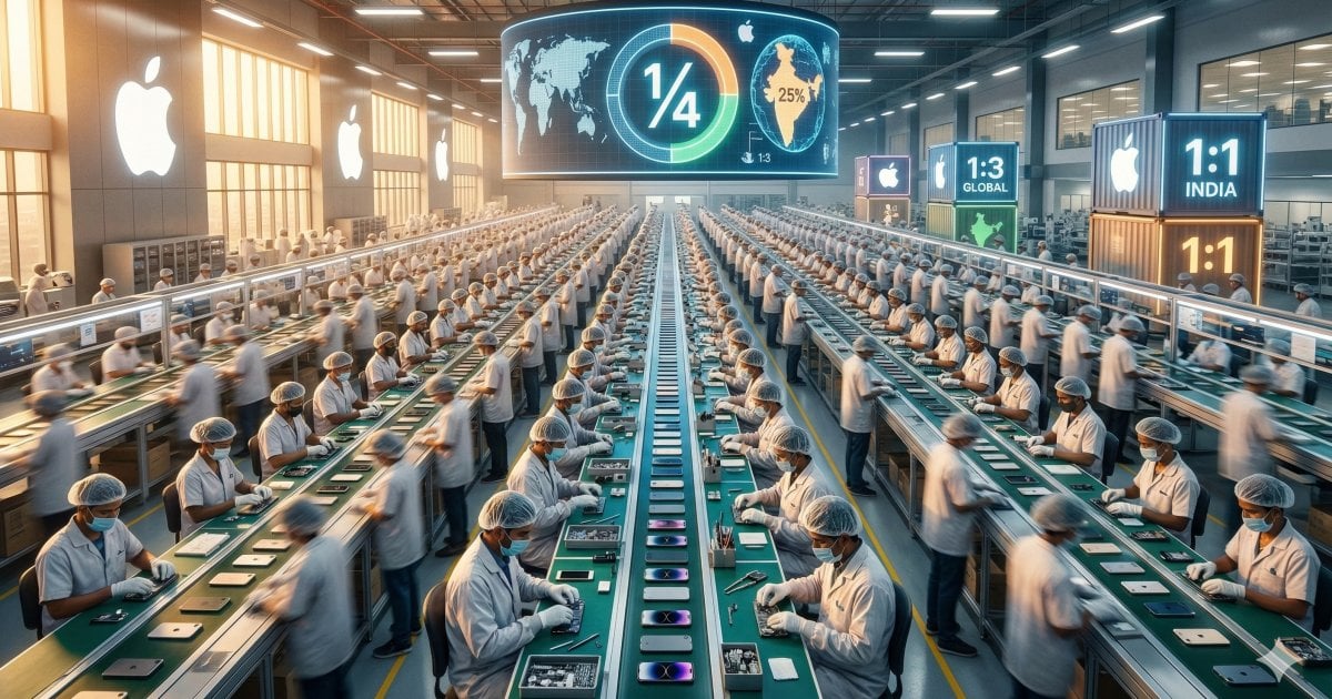 【供應鏈大洗牌】彭博：蘋果印度產 iPhone 佔全球 1/4