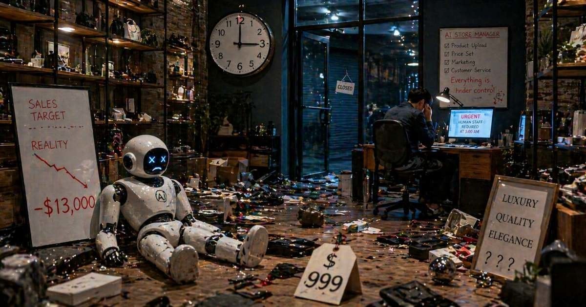 AI經營精品店慘變災難 垃圾嘢賣勁貴 半夜3點叫人類員工返工 半月虧損1.3萬美元