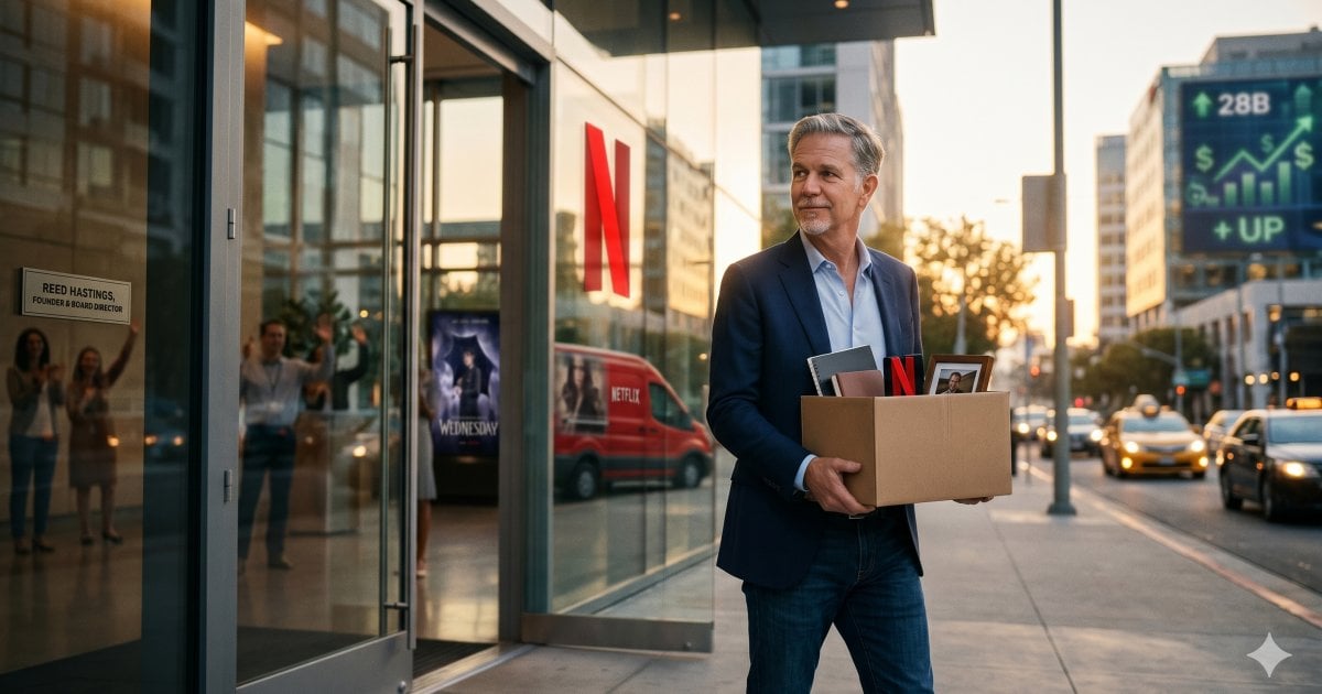 Netflix首季多賺足足8成 靈魂人物哈斯廷斯將謝幕 盤後股價急挫9%