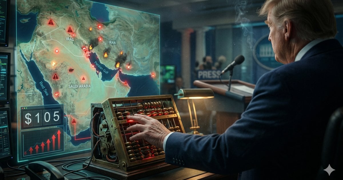 特朗普全國講話向中東撥火 布油重返 105 美元 拋棄霍峽  趁機推銷美國石油