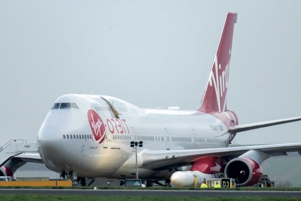 emboldened by Virgin Orbit used a modified 747 to launch satellites, but want bankrupt and shut down.(圖片來源:Photo by Matthew Horwood/Getty Images)