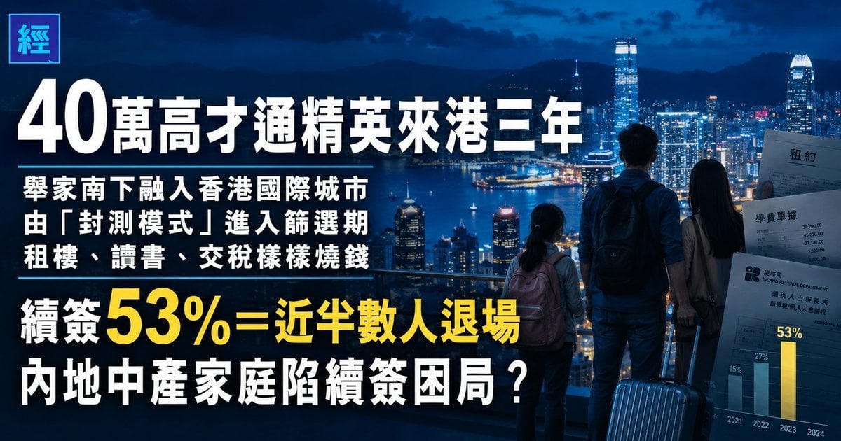 40萬內地中產精英湧入香港！「高才通」續簽意外卡關、優化計分制擊退個別申請者？附高才通家庭落地90天必備清單