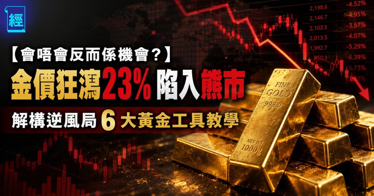 【會唔會反而係機會？】金價狂瀉23%陷入熊市 解構逆風局 6大投資黃金工具教學