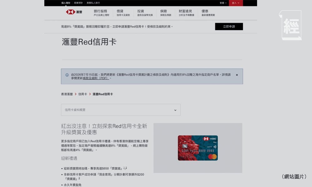 信用卡 回贈 (圖片來源:資料圖片)